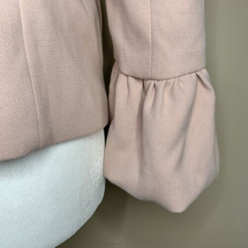 Zara Blazer 2-Button Bell Sleeve Coat Nude Pink Women’s Small Overcoat Button Up - Picture 12 of 14